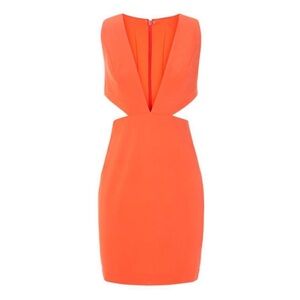 NWT AQ/AQ Revolve Rhodium Orange Cutout Dress Size 4